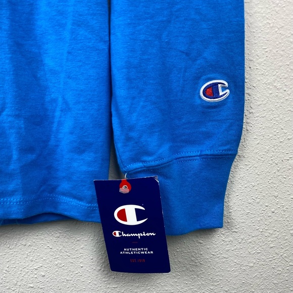 Champion Men’s/Unisex Balboa Blue Logo Classic Long-Sleeve Tee 586618 - Small - Picture 8 of 11
